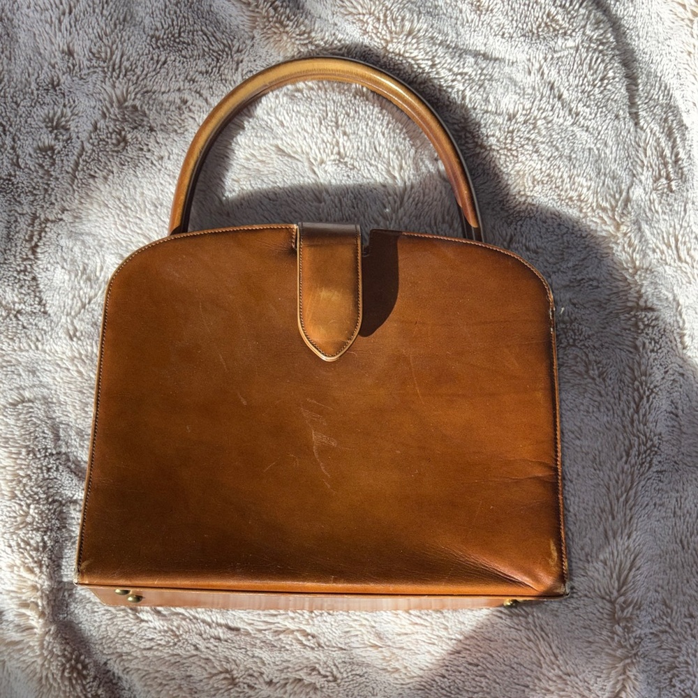 Saks Fifth Avenue Tan Leather Satchel